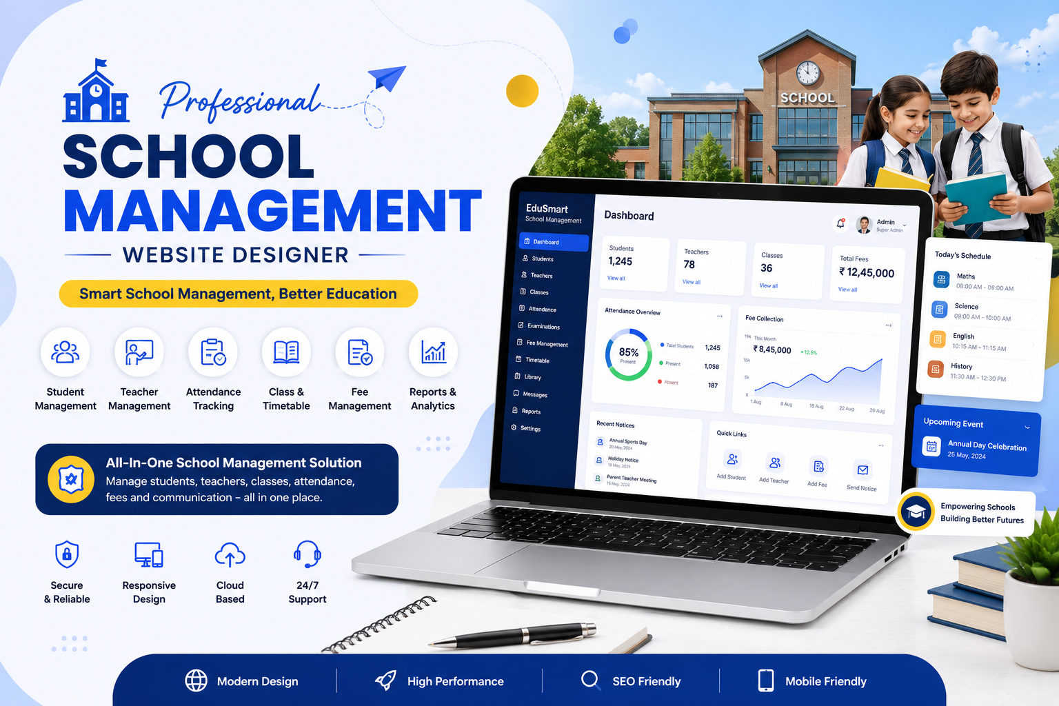School Management Website Designer